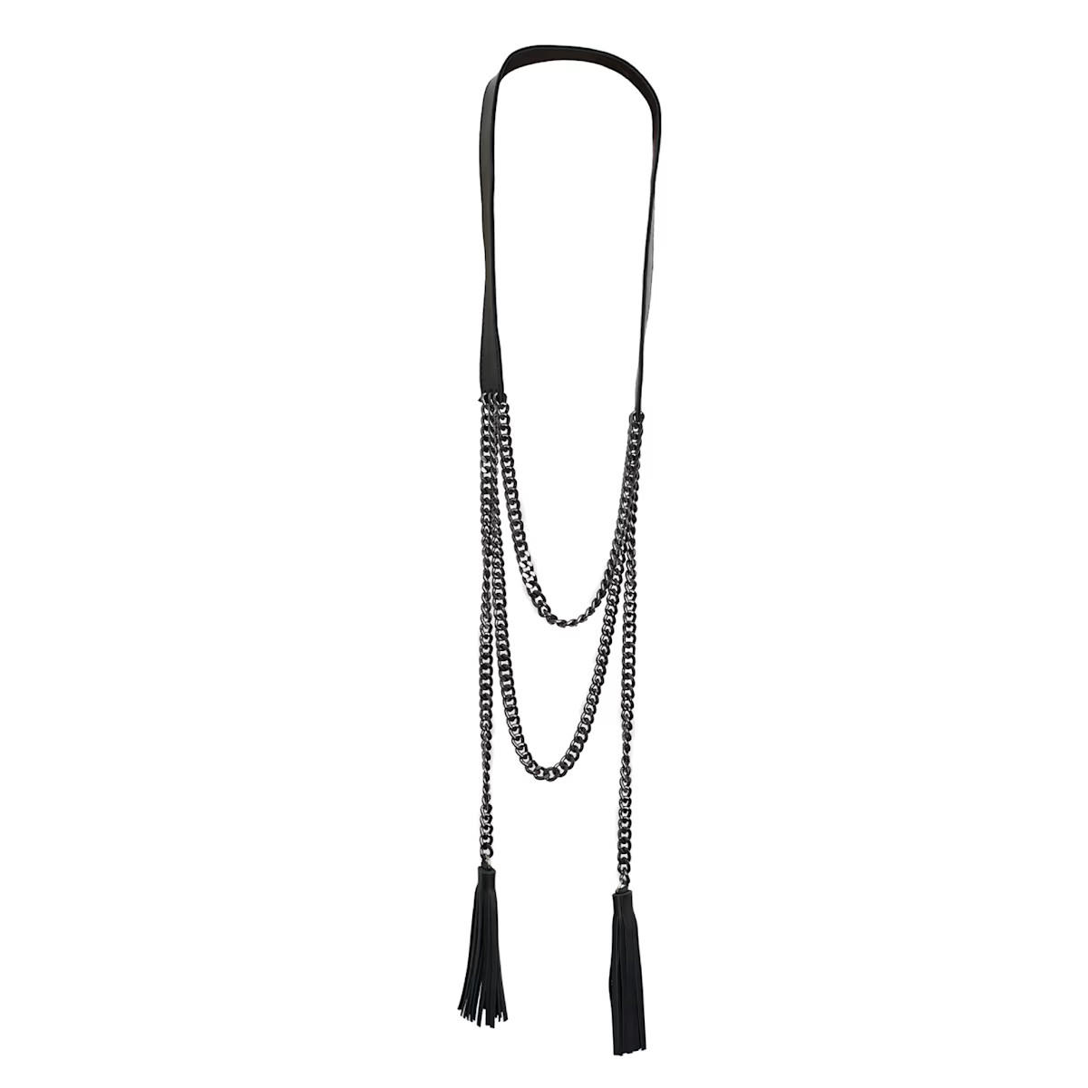 Extravagant Chain Аnd Leather Necklace | Wolf & Badger