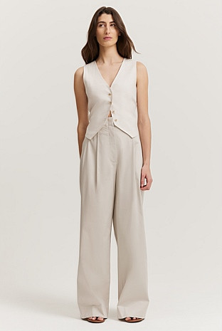 Cotton Wide Leg Pant | Country Road