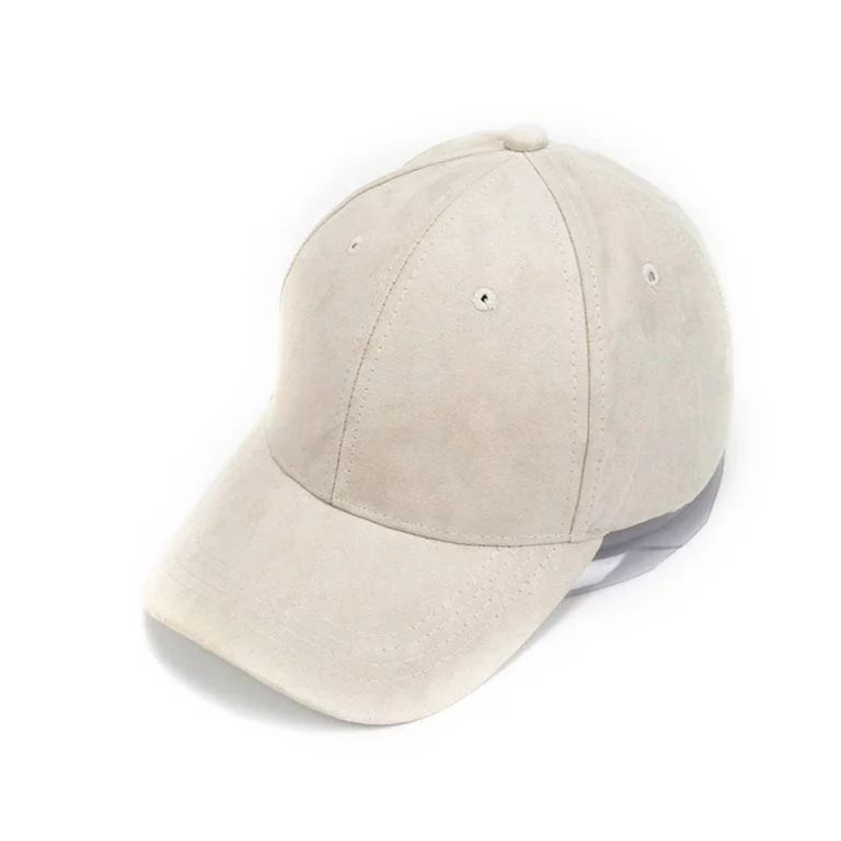 Adjustable Unisex Suede Baseball Cap Curved Brim Hat Solid Color Outdoor Sports Hat | Walmart (US)