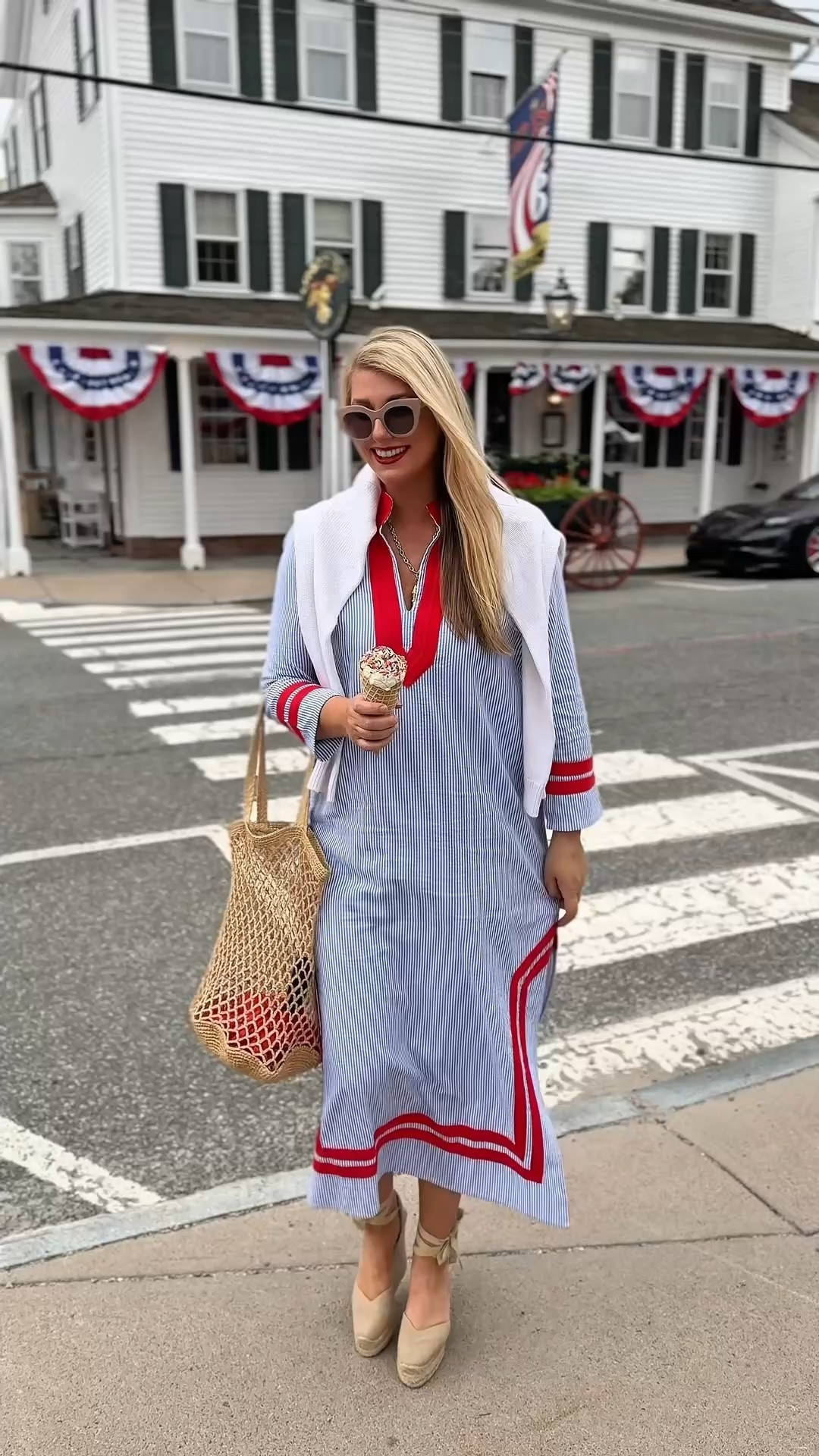 Order by 5/19 for delivery before MDW 🇺🇸 The Nantucket Seersucker Caftan is perfect for your summer celebrations and 4th of July too,

#LTKOver40 #LTKTall #LTKSeasonal