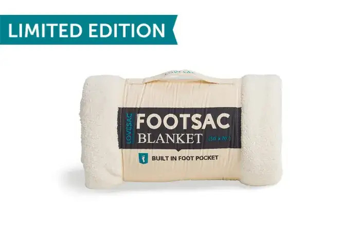 Lovesac - Footsac Blanket: Cream Sherpa | Lovesac