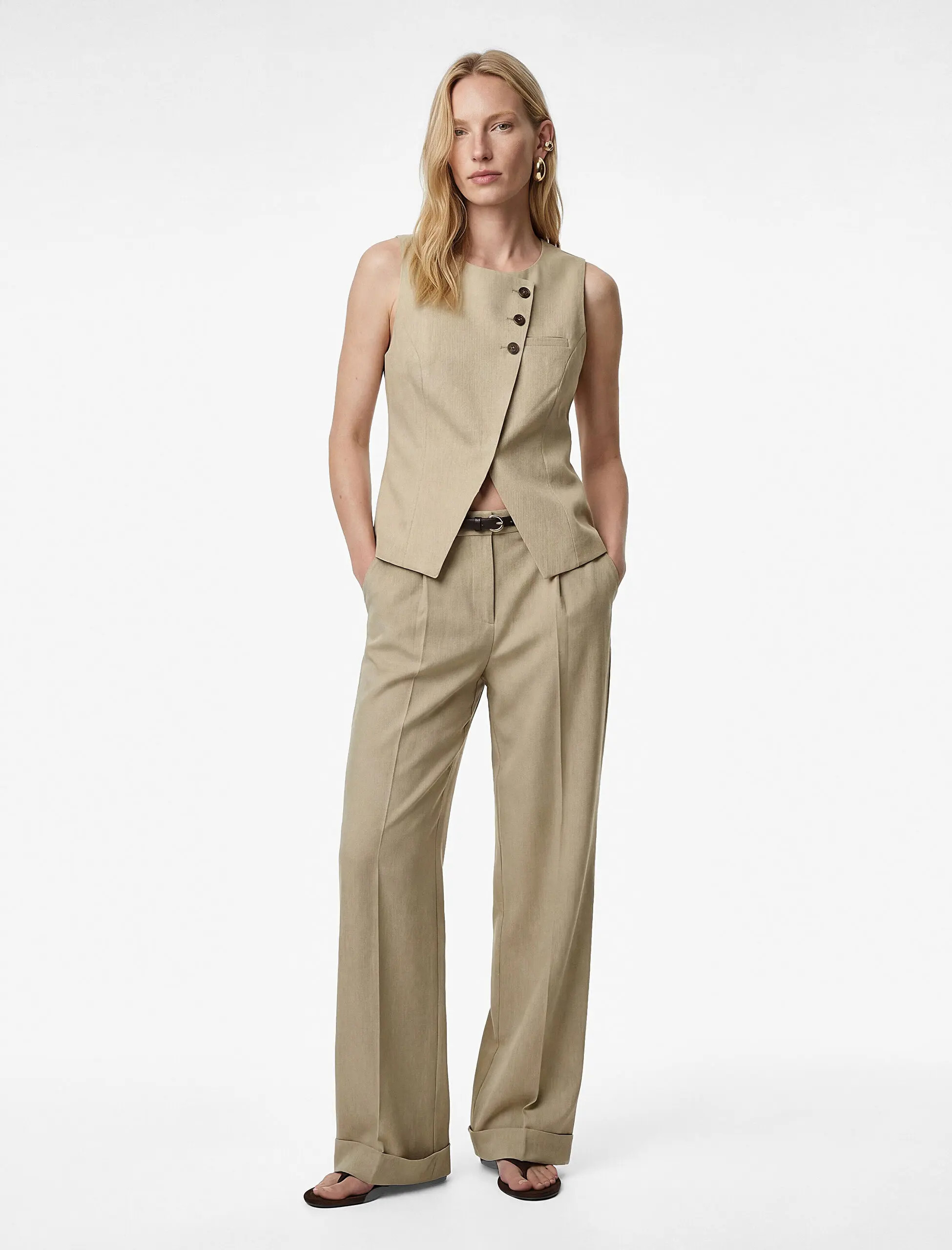 Sleeveless Button-Down Vest (Women) | Nordstrom | Nordstrom