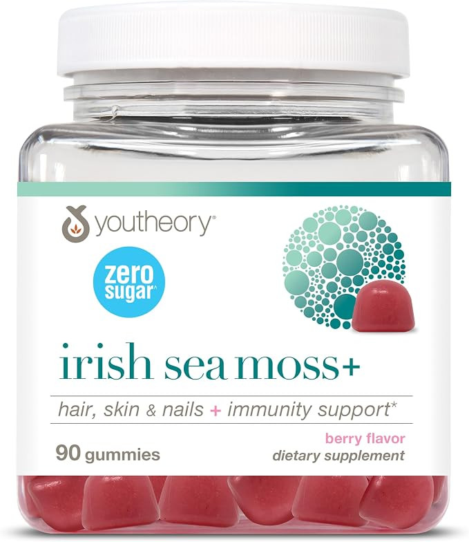 Youtheory Zero Sugar Irish Sea Moss Gummy 90ct | Amazon (US)