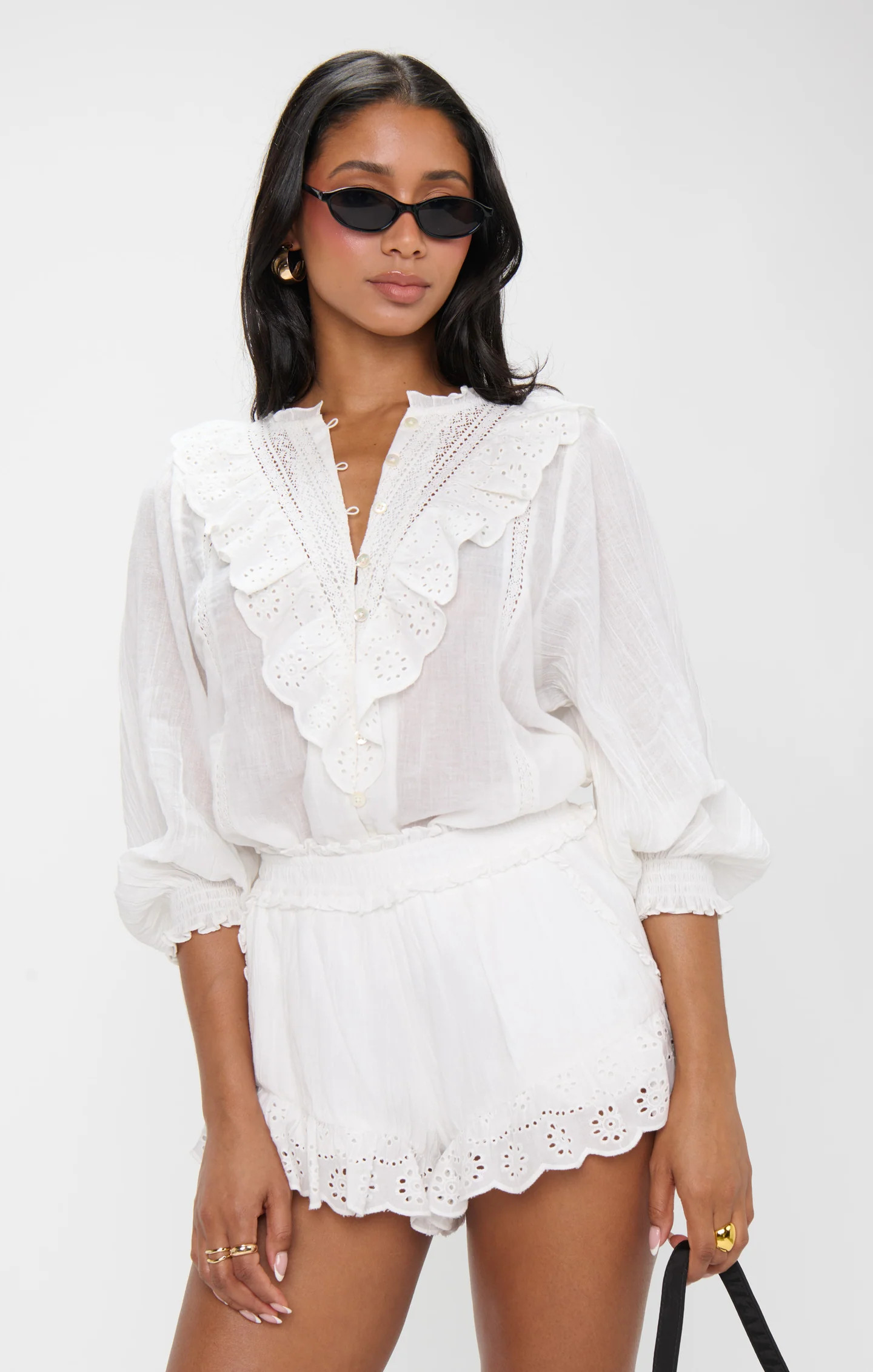 Cannes Shorts ~ White Eyelet | Show Me Your Mumu