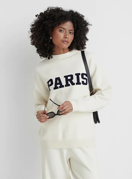 Cream Knitted Paris Jumper- Avery | 4th & Reckless