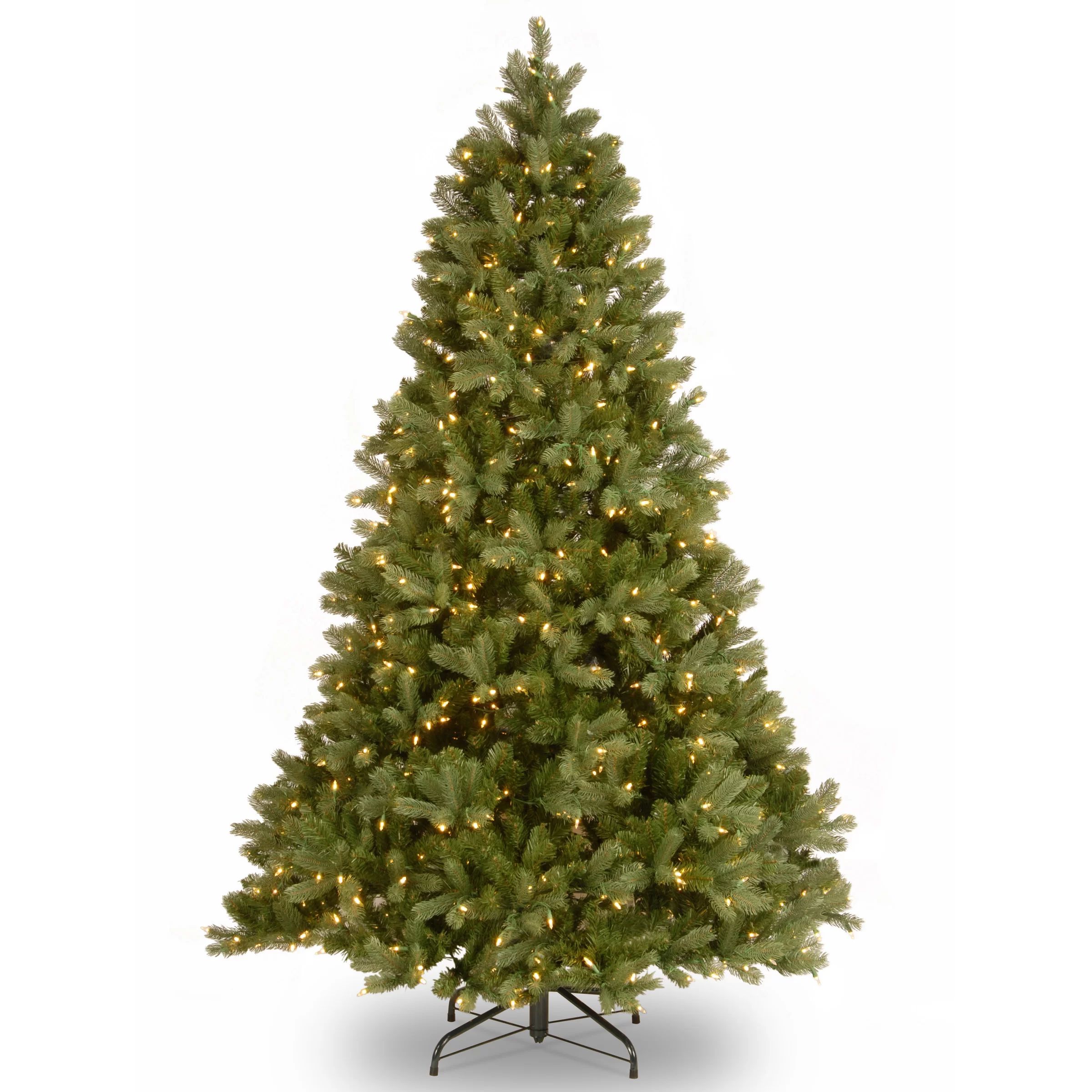 Customizable Christmas Tree & Garland Set Fir with Clear Lights | Wayfair North America