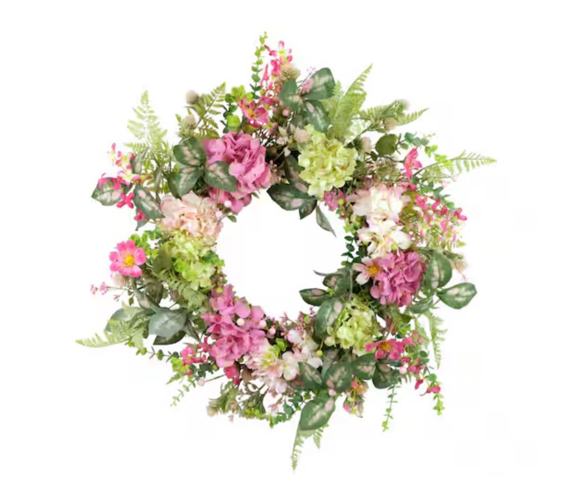 Effortlessly elevate your home's style with the Puleo International 26" artificial hydrangea and dogwood floral spring wreath. This stunning wreath is the perfect way to welcome spring into your space. Its lush, full design instantly adds a touch of elegance and warmth to any room or entryway. Ideal for those seeking a low-maintenance, year-round decorative piece that brightens up their home

#LTKSeasonal #LTKHome