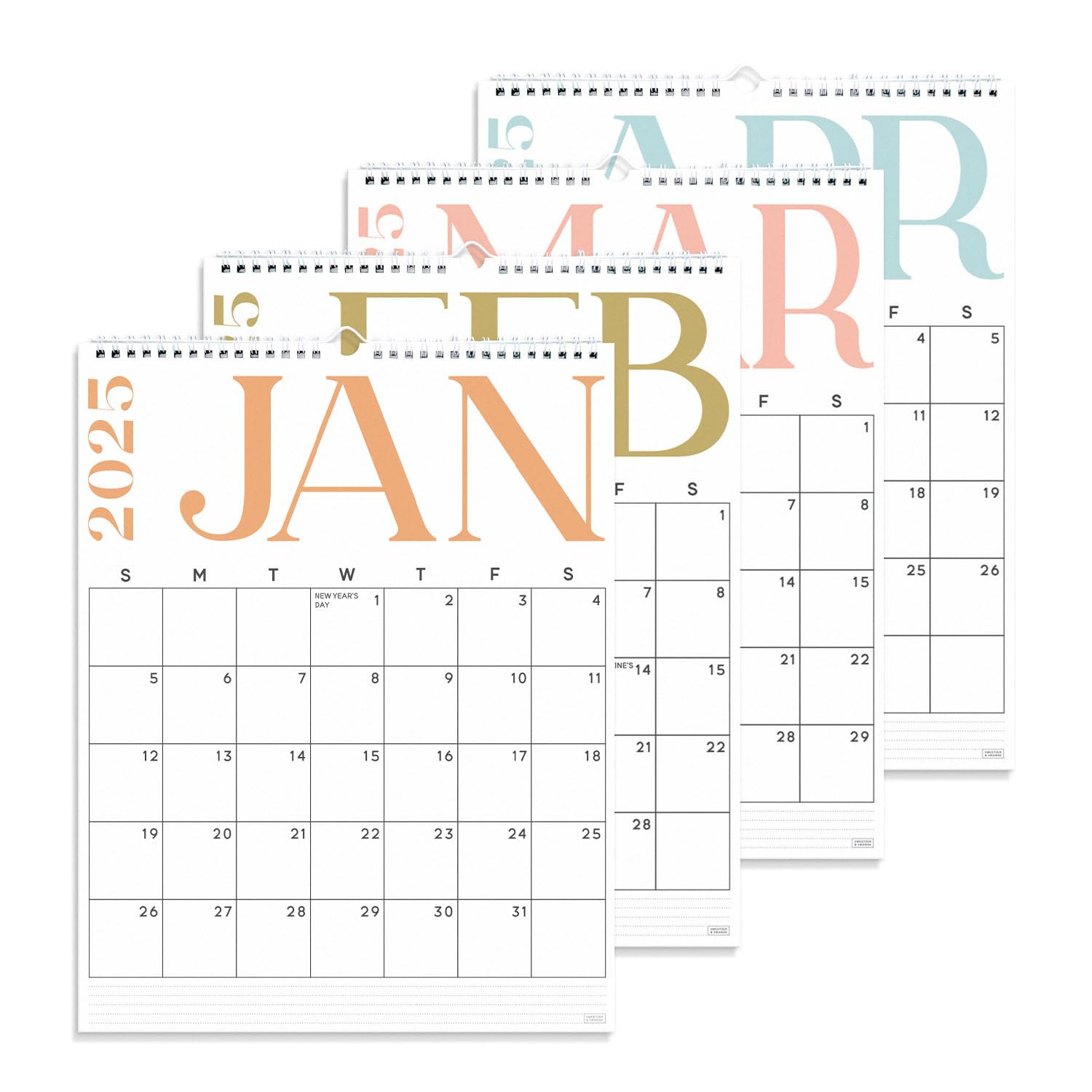 S&O Modern Vertical Wall Calendar from January 2025-June 2026 - Tear-Off Monthly Calendar - 18 Mo... | Amazon (US)
