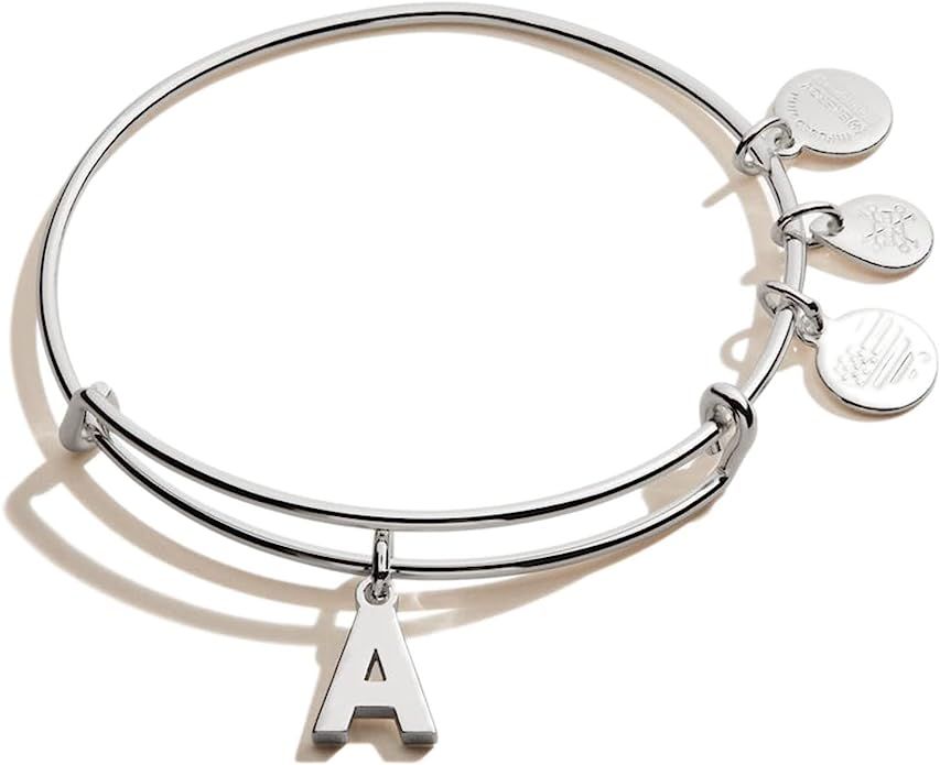 Alex and Ani Expandable Bangle for Women, Initials A to Z Letter Charms, Shiny Finish, 2 to 3.5 i... | Amazon (US)