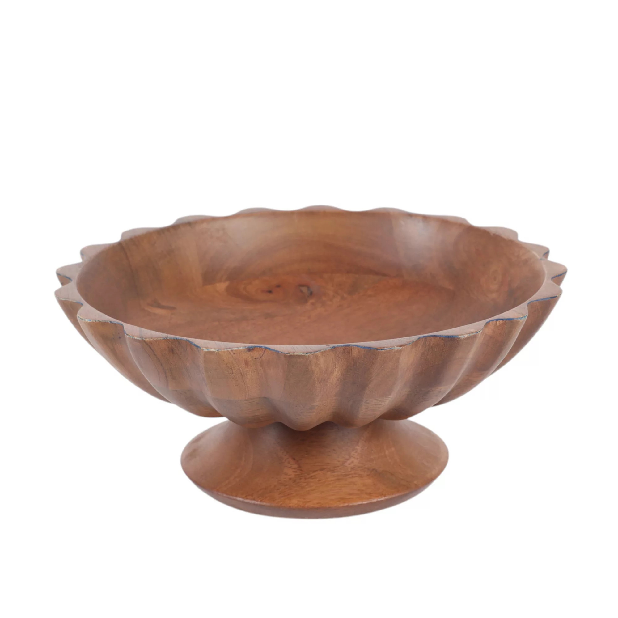 Sonoma Goods For Life\u00ae Fluted Pedestal Wood Bowl | Kohl's