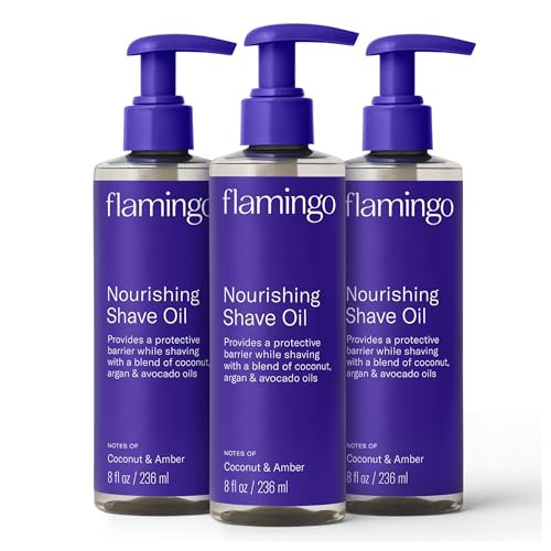 Flamingo Nourishing Shave Oil for Women with Coconut, Argan, & Avocado oils, 8 FL OZ, Pack of 3 | Amazon (US)