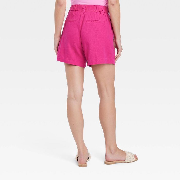 Women's High-Rise Tailored Linen Shorts - A New Day™ | Target