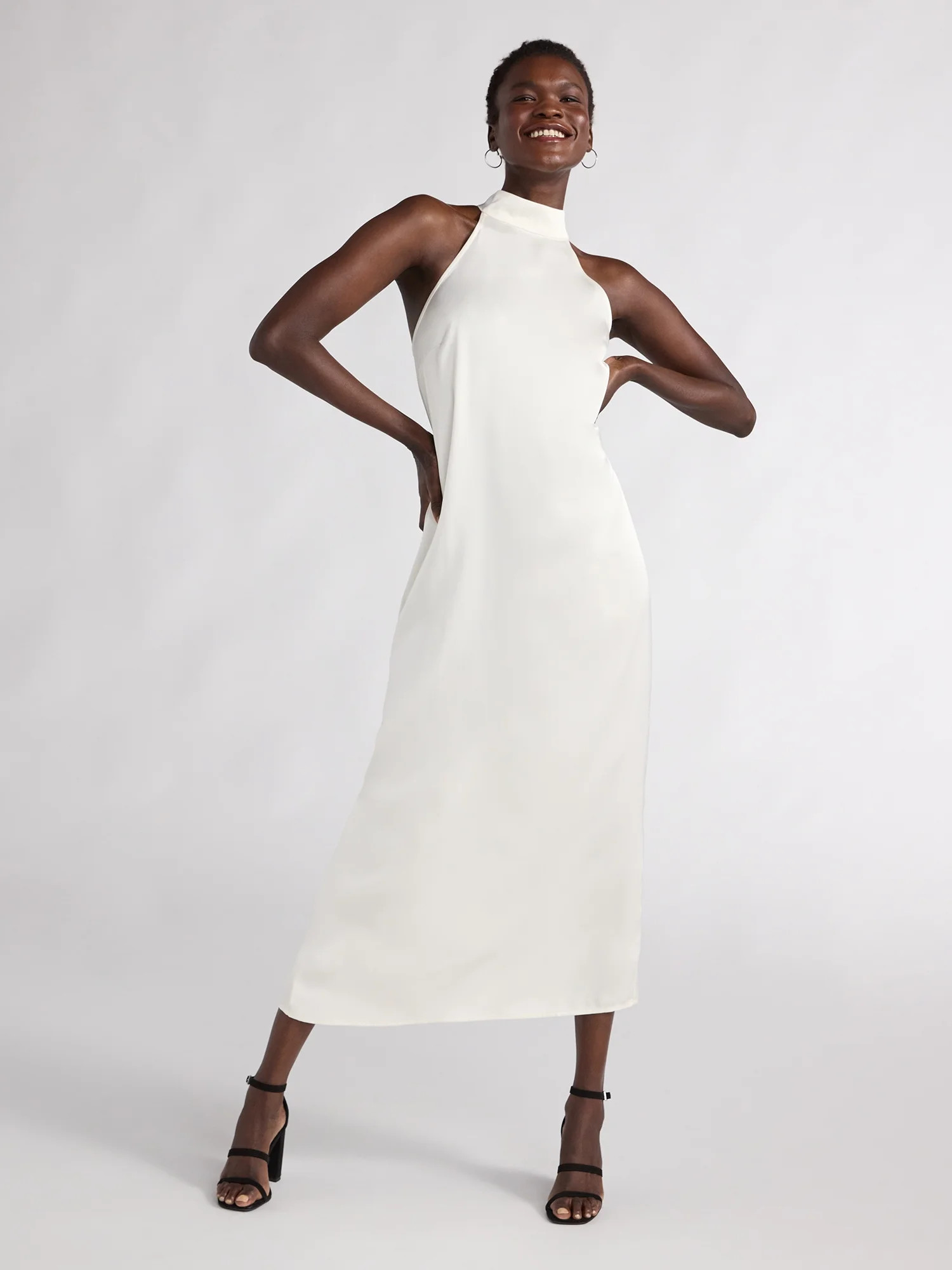 Scoop Women’s Sleeveless Midi Dress, Sizes XS-XXL | Walmart (US)