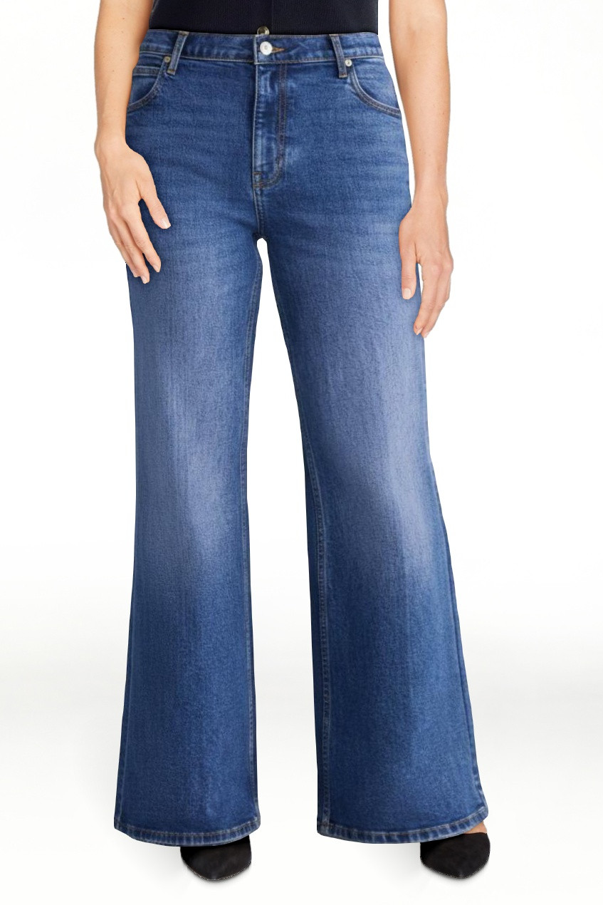 Scoop Women\u2019s and Women\u2019s Plus High Rise Creased Flare Jeans, 30'' Inseam, Sizes 0-28W | Walmart (US)
