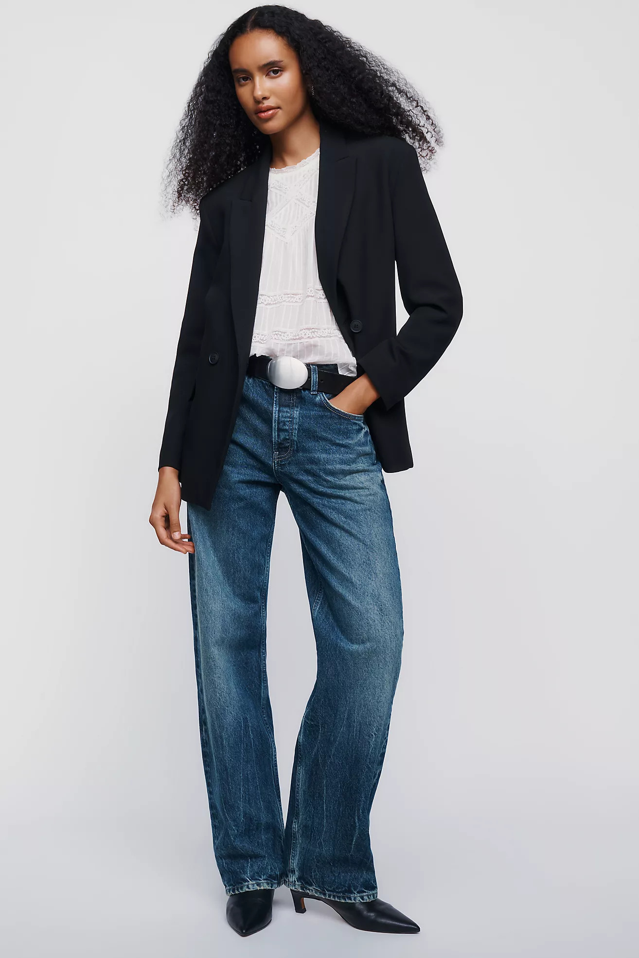 AG Jeans Billie Mid Rise Straight Leg Jeans | Anthropologie (US)