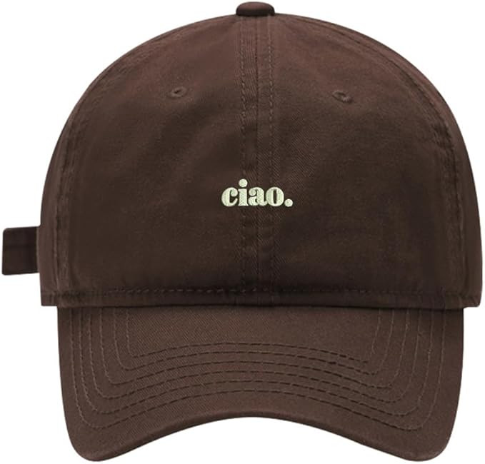 Baseball Cap - Ciao Embroidered Washed Cotton Dad Hat Adjustable Unisex Casual Cap | Amazon (US)