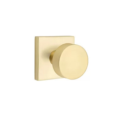 Emtek Privacy Knobset w/ Square Rosette and Round Knob | Wayfair North America