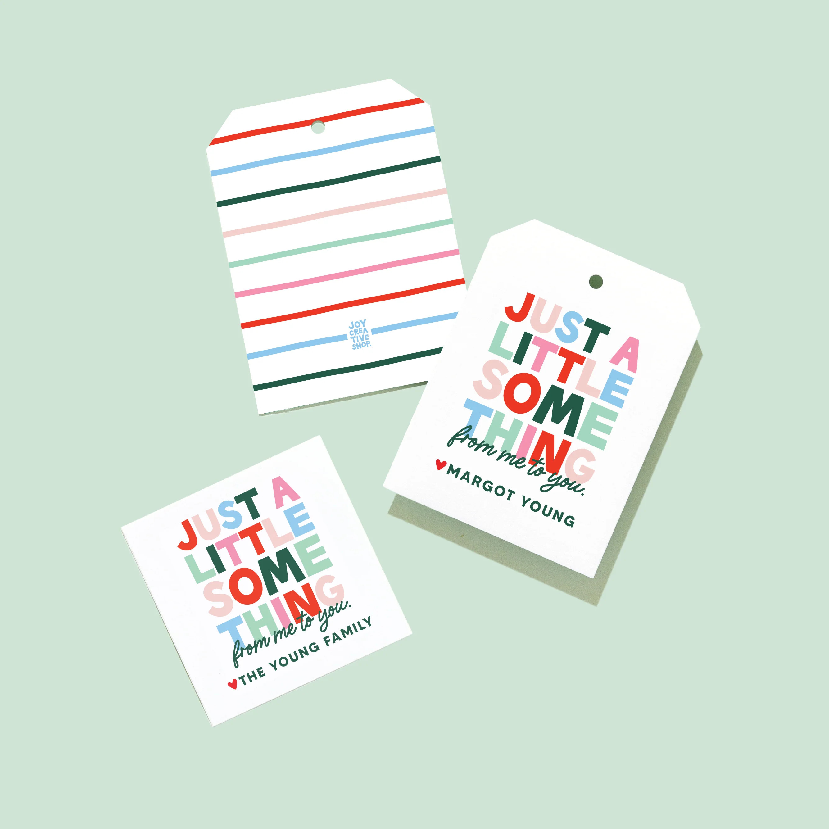 Holiday Just a Little Something Gift Tag or Sticker | Joy Creative Shop
