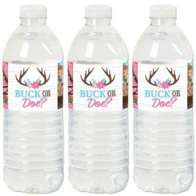 Big Dot of Happiness Buck or Doe - Hunting Gender Reveal Party Water Bottle Sticker Labels - Set of 20 | Target