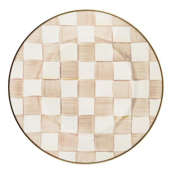 MacKenzie-Childs Mocha Check Dinner Plate | MacKenzie-Childs