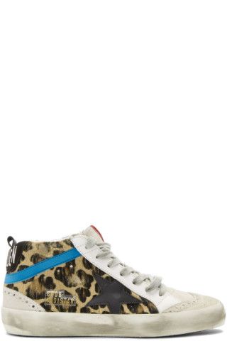 Black & Brown Leopard Pony Mid Star Sneakers | SSENSE 