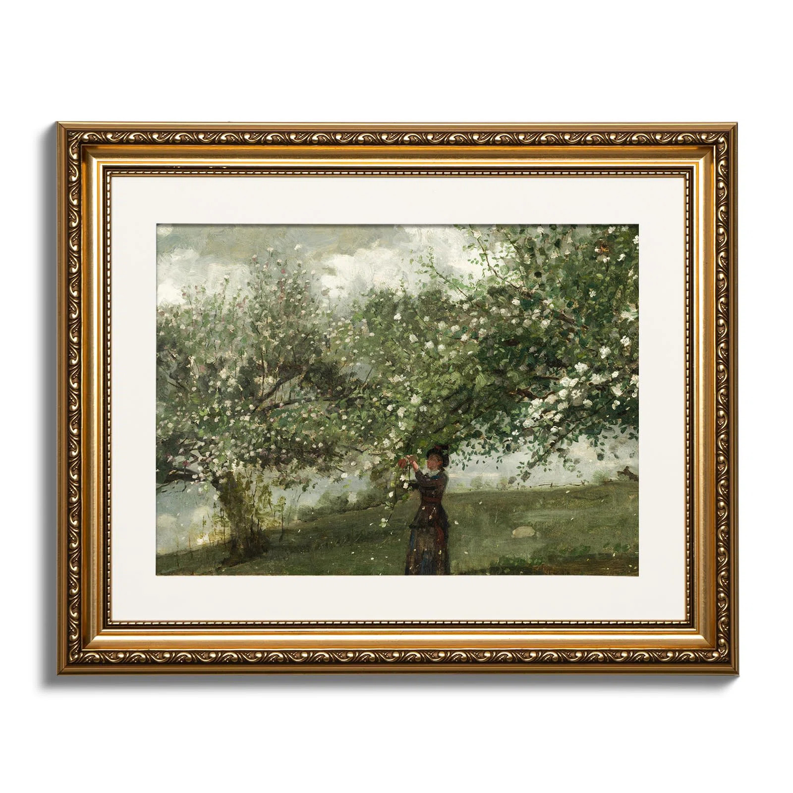 Vintage Gold Framed Wall Art, 13x16 inch Retro Trees Landscape Paintings, Canvas Prints Artwork w... | Wayfair North America