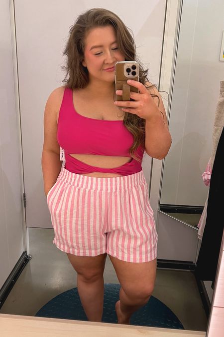 Old Navy is having their Spring Break sale! Everything is 40% off, including this cutout one piece and these striped linen shorts! 

#LTKswim #LTKmidsize #LTKsalealert