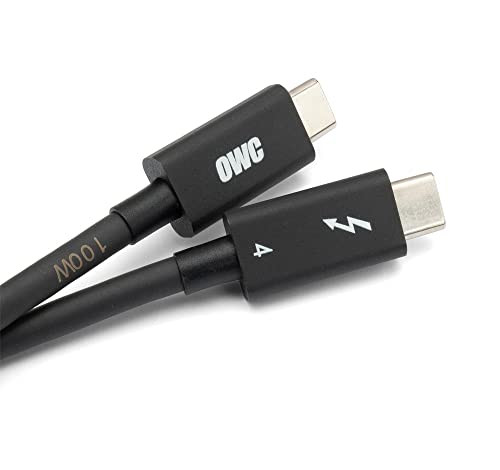 OWC Thunderbolt 4 Cable, Thunderbolt Certified, 0.72 Meter (2.36 ft), 40 Gb/s Data Transfer, 100W... | Amazon (US)