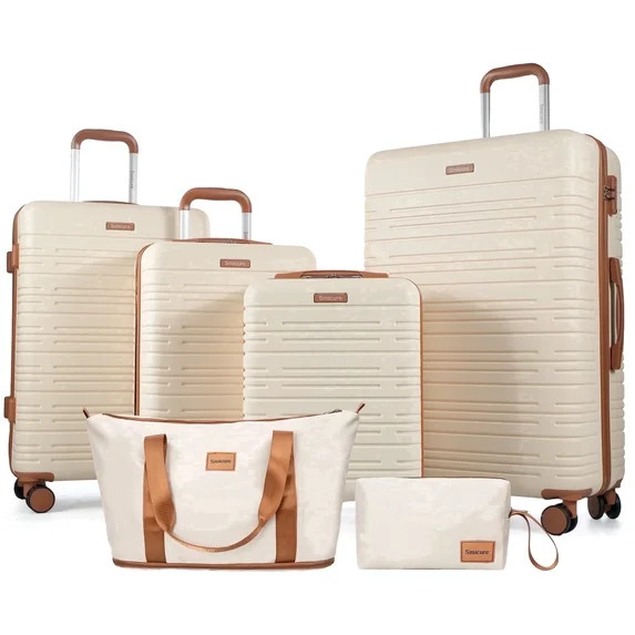 Hardside Luggage Sets 6 Piece, Hardshell Suitcase with TSA Lock Spinner Wheel and Travel Duffle B... | Walmart (US)