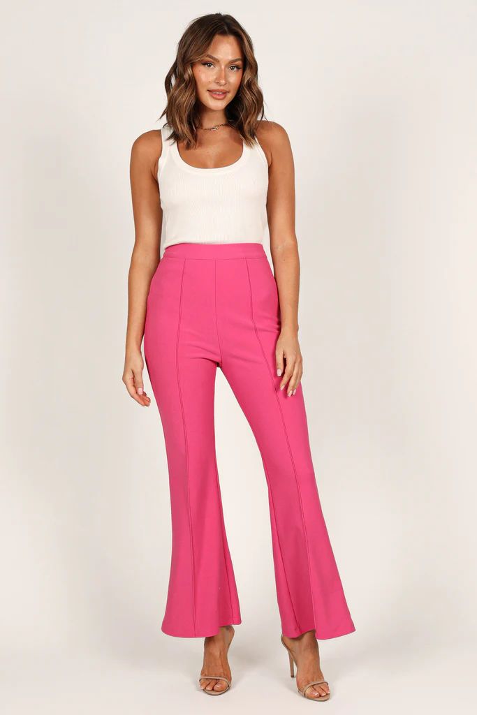 Rutherford Flared Ponte Pant - Fuchsia | Petal & Pup (US)