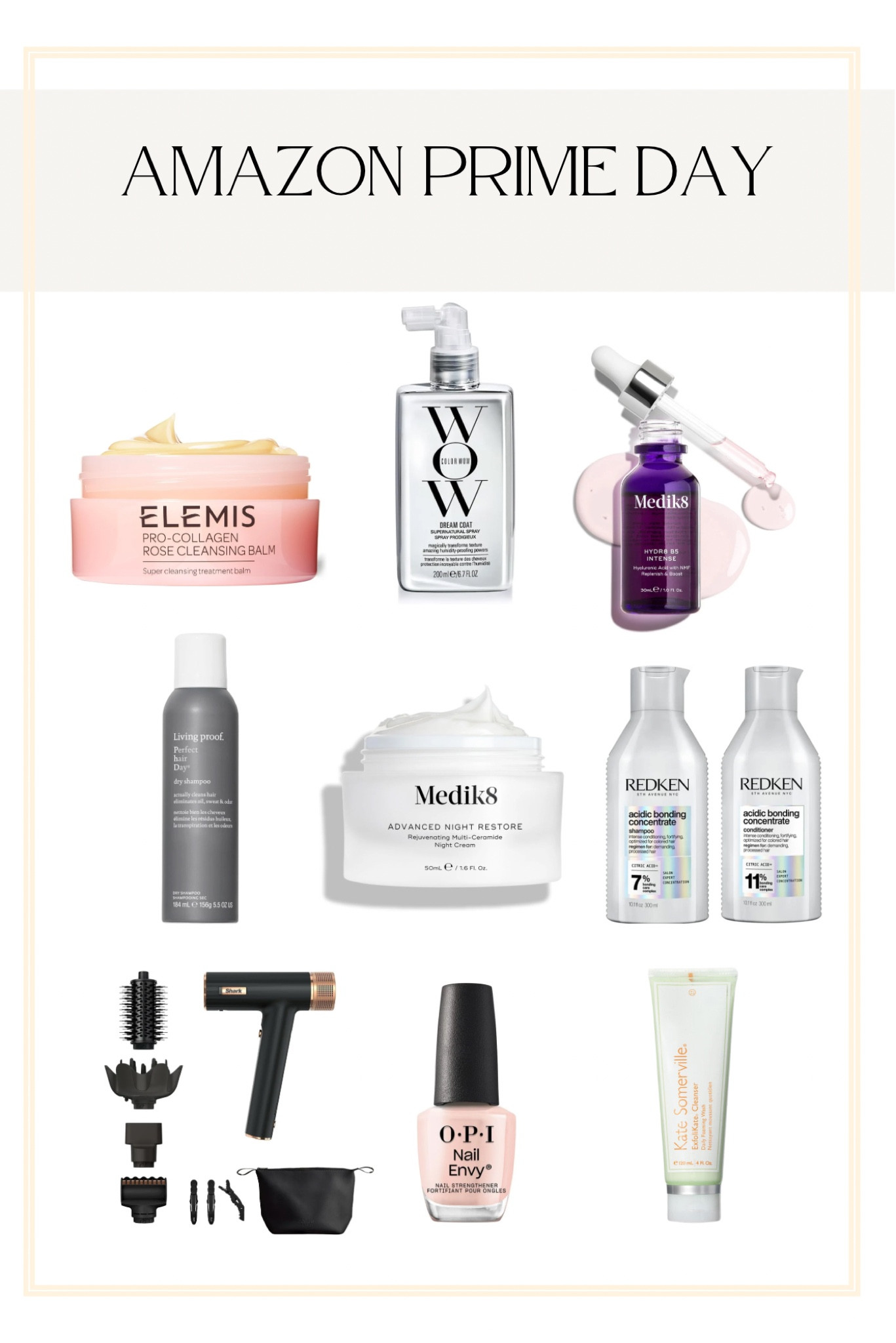 My top Amazon Prime Day beauty deals ✨cleansing balm, wow beauty, medik8, living proof, beauty essentials, sale, deals, hairdryer, shark beauty, Redken, OPI, Kate Somerville #ltkeurope

#LTKsale #LTKuk