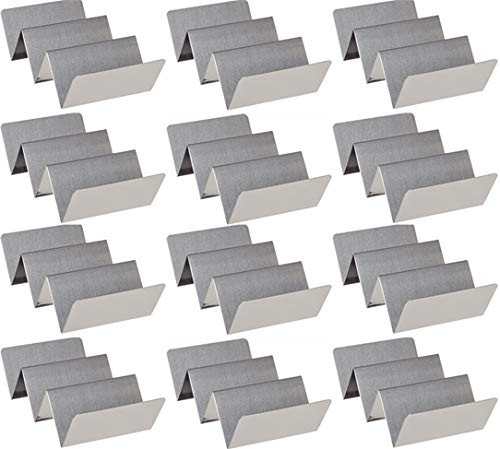 Set of 12 Metal Taco Holders - Stainless Steel Taco Trays- Dishwasher, Oven, and Grill Safe - Great for Sandwiches and Hotdogs too (12) | Amazon (US)