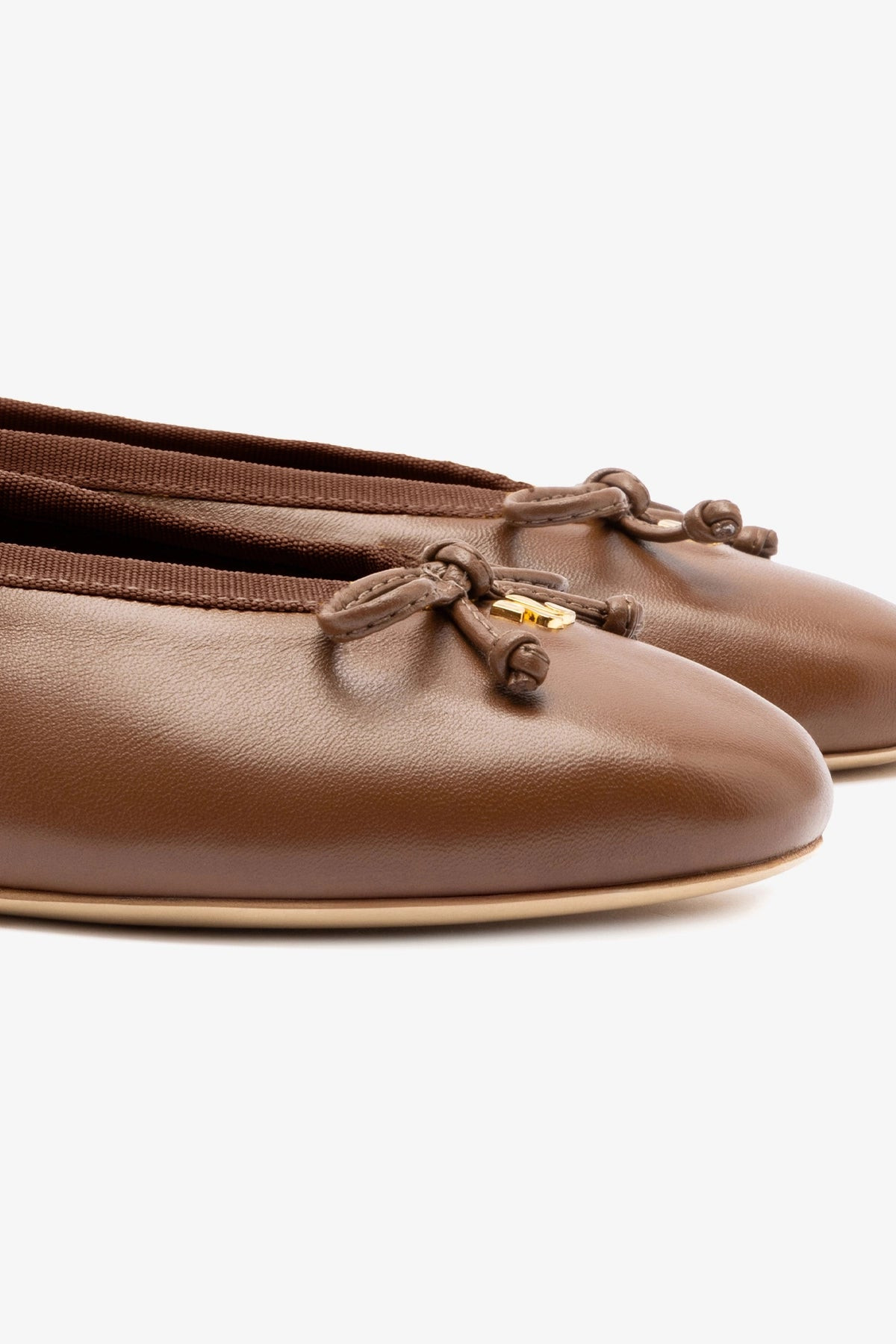 Pavlova Ballet Flat In Burnt Umber Leather | Larroude