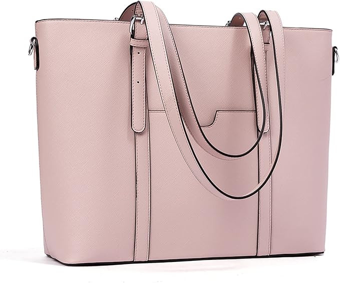 BROMEN Women Briefcase 15.6 inch Laptop Tote Bag Vintage Leather Handbags Shoulder Work Purses | Amazon (US)