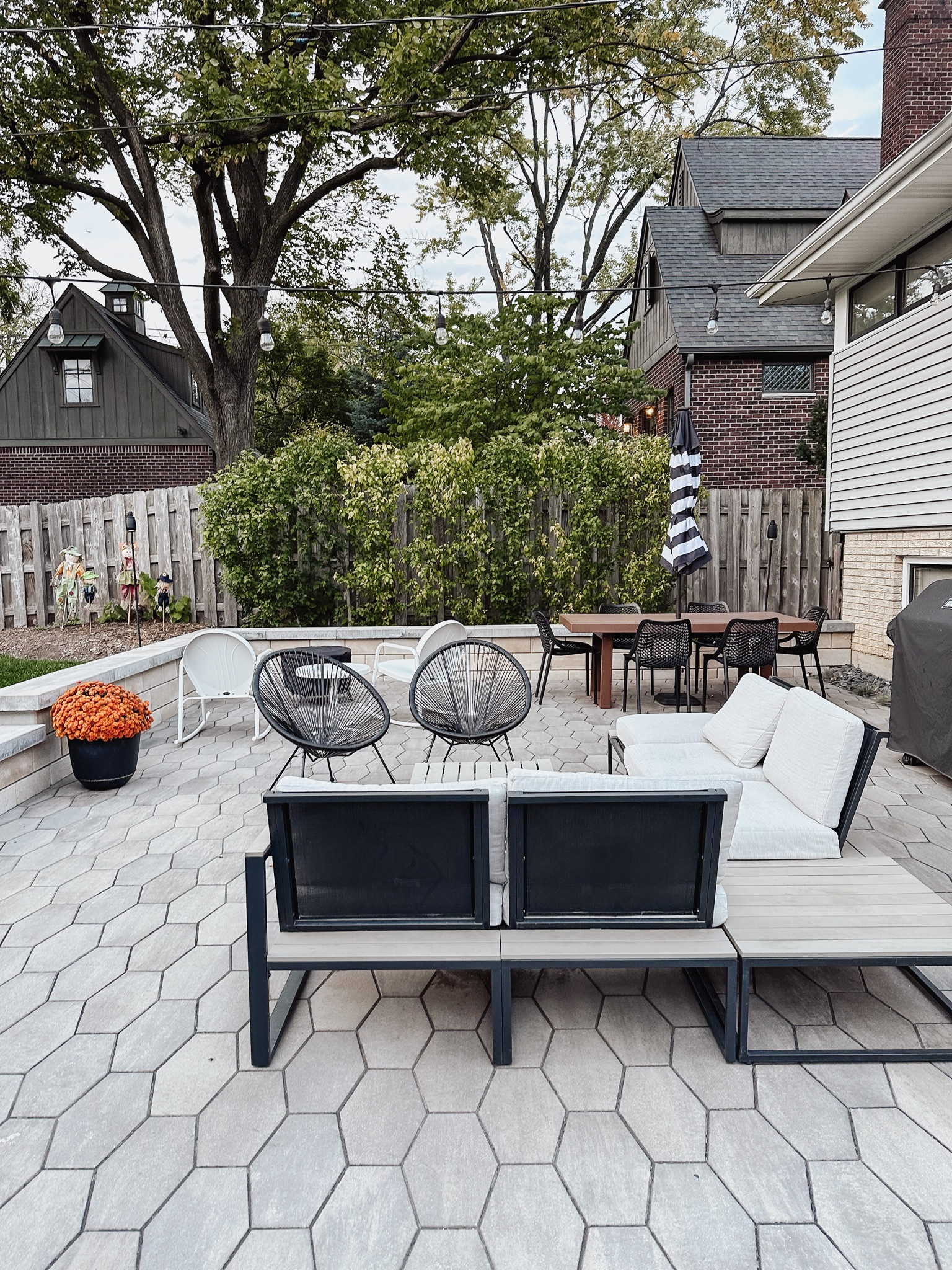 Fall on the Patio
Midcentury modern home | furniture | couch | chair | dining table | firepit 

#LTKhome #LTKsalealert #LTKSeasonal