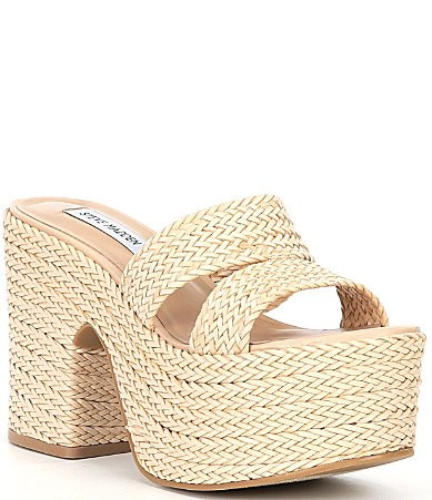 Steve Madden Gianni Woven Platform Sandals - 9.5M | Dillard's