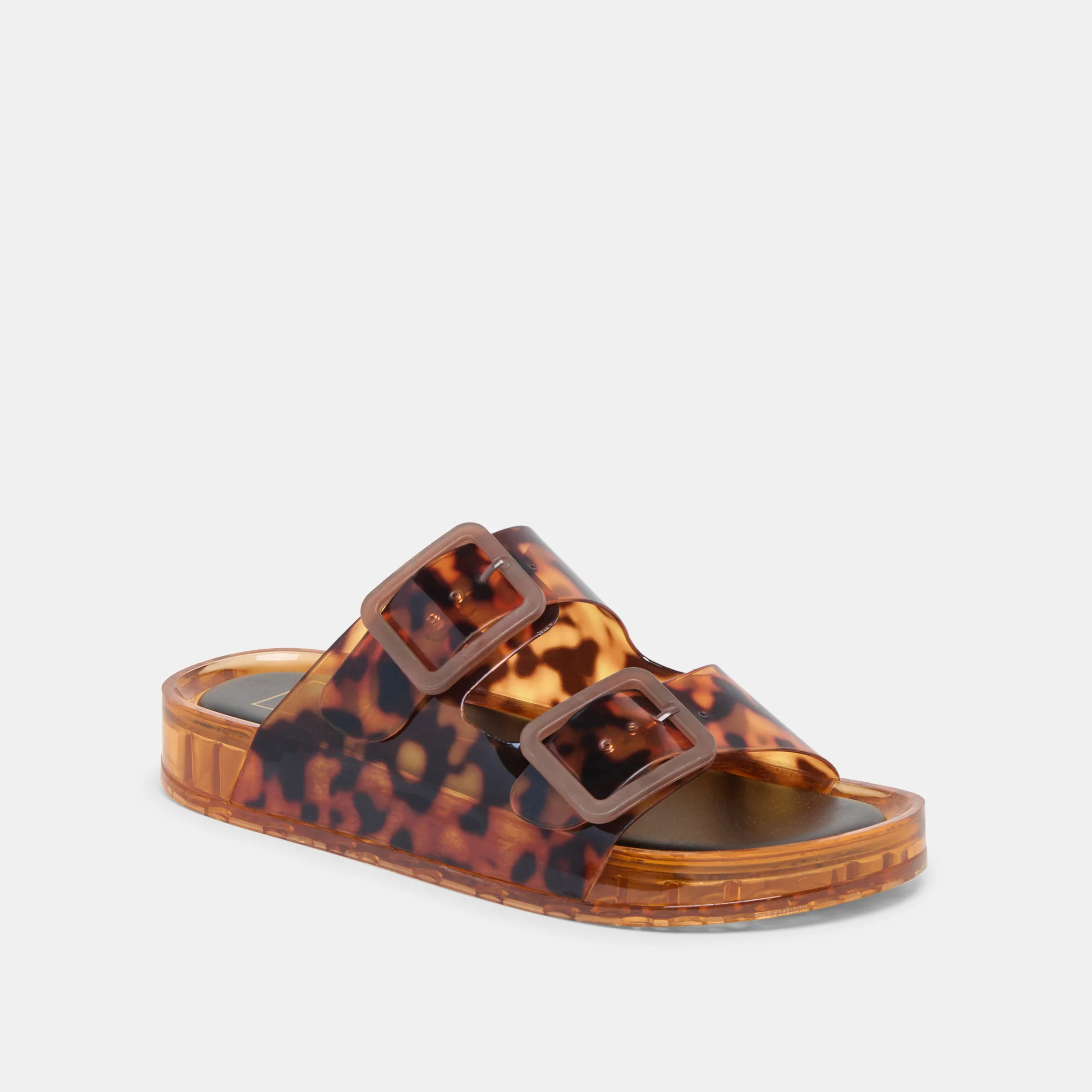 Julio Sandals Tortoise Vinyl | DolceVita.com