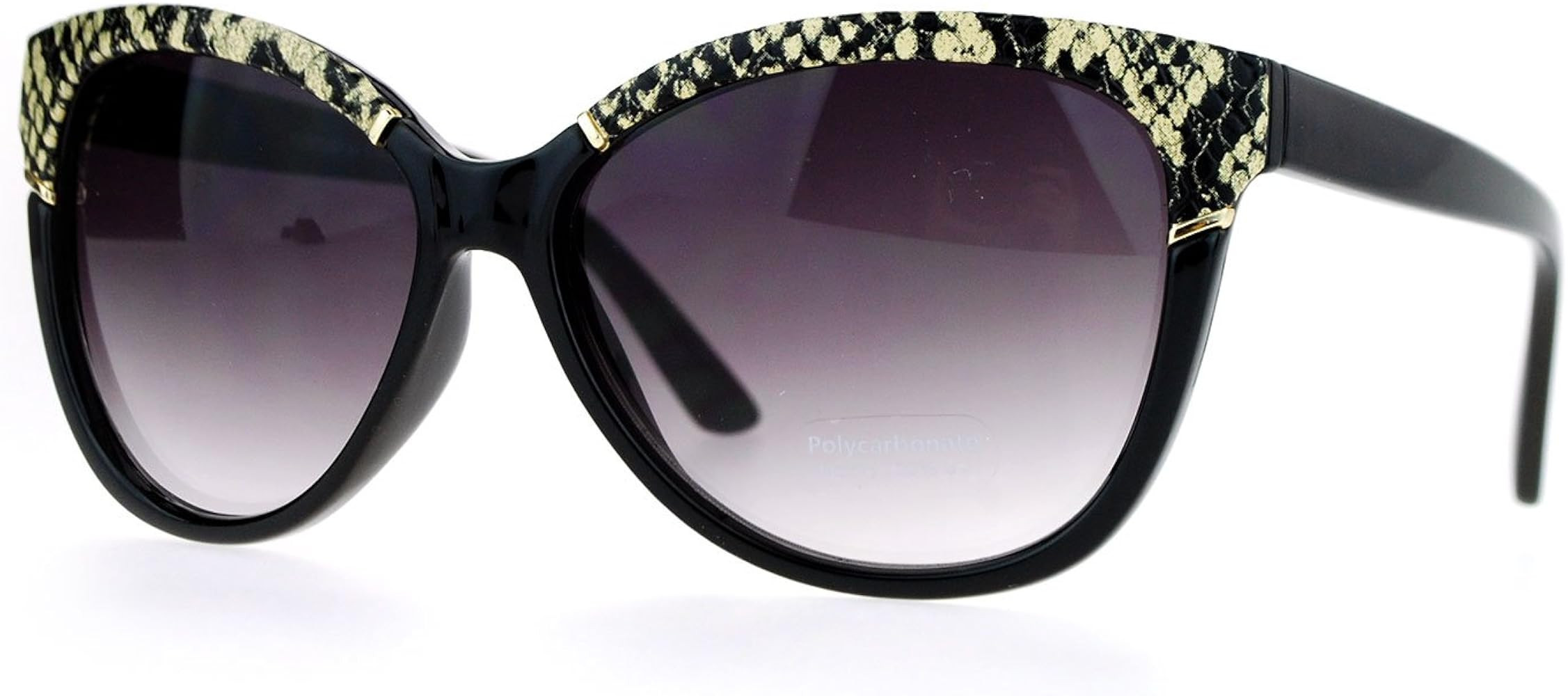 Womens Fashion Sunglasses Designer Square Cateye Reptile Top UV400 | Amazon (US)