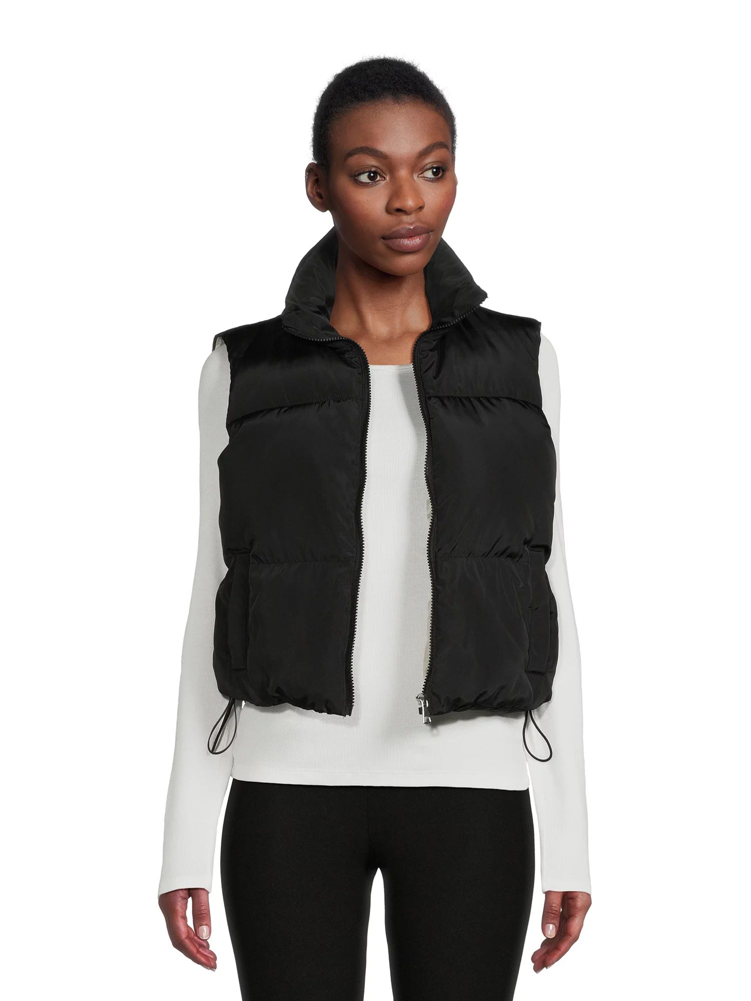 Liv & Lottie Juniors Cropped Puffer Vest with Pockets, Sizes S-XL | Walmart (US)