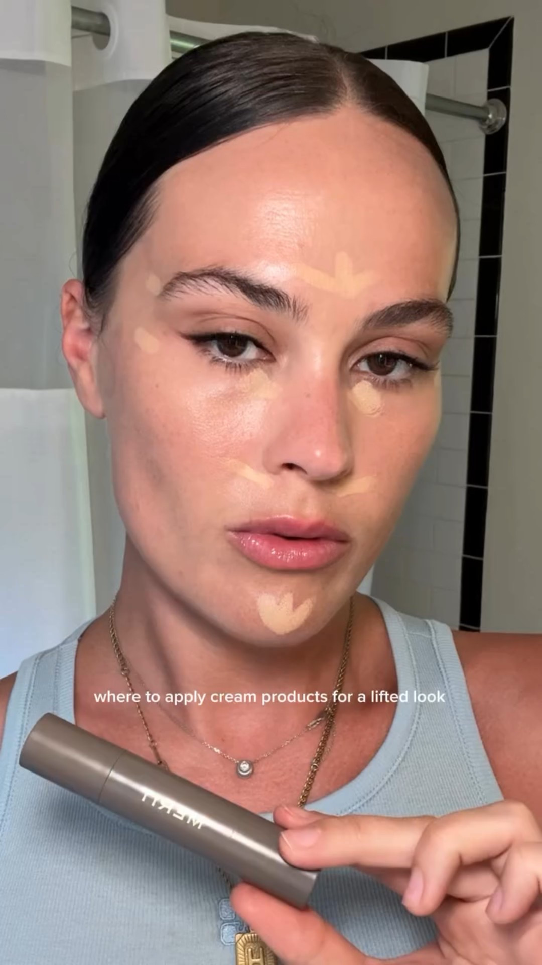 How to get an instant facelift—make up placement is so essential in how you want to shape your face 💘

Products:
Merit Minimalist Perfecting Stick in bone
Rare Beauty Liquid Contour in solace 
@rarebeauty Liquid blush in happy 

#makeup #makeuphacks #makeupplacement #facelift