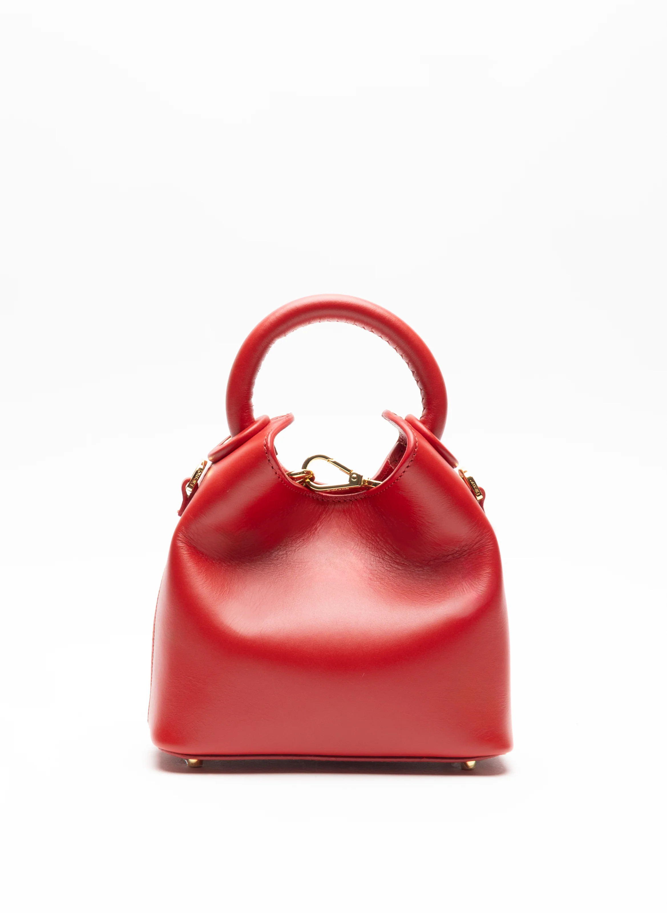 Madeleine Leather Red - Top Handle Handbag for Women - Elleme | Elleme