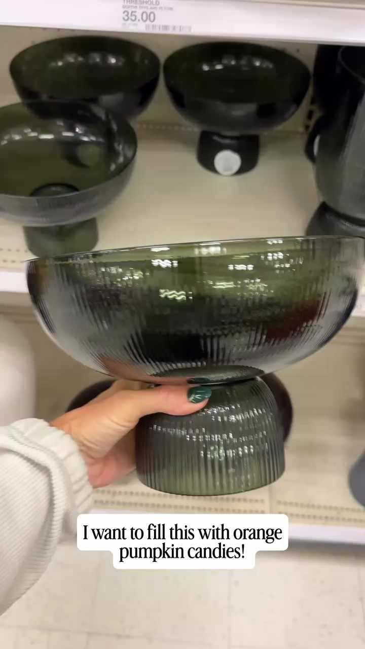 Target fall decor for the win!  Loving this emerald green fluted bowl, perfect for Halloween candy.  

#falldecor #livingroom #home #targethome

#LTKHome #LTKSeasonal