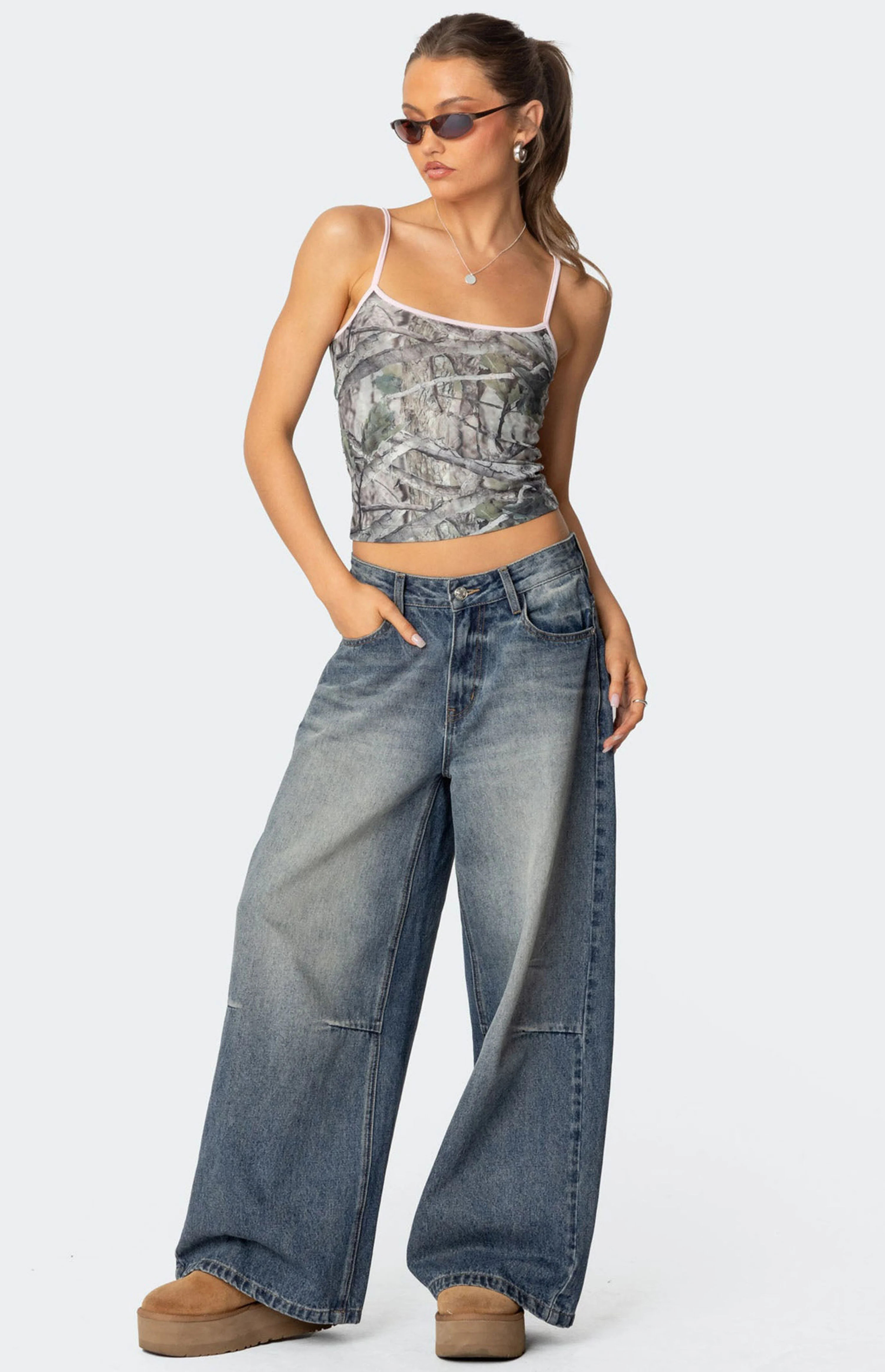 Edikted Camo Contrast Tank Top | PacSun