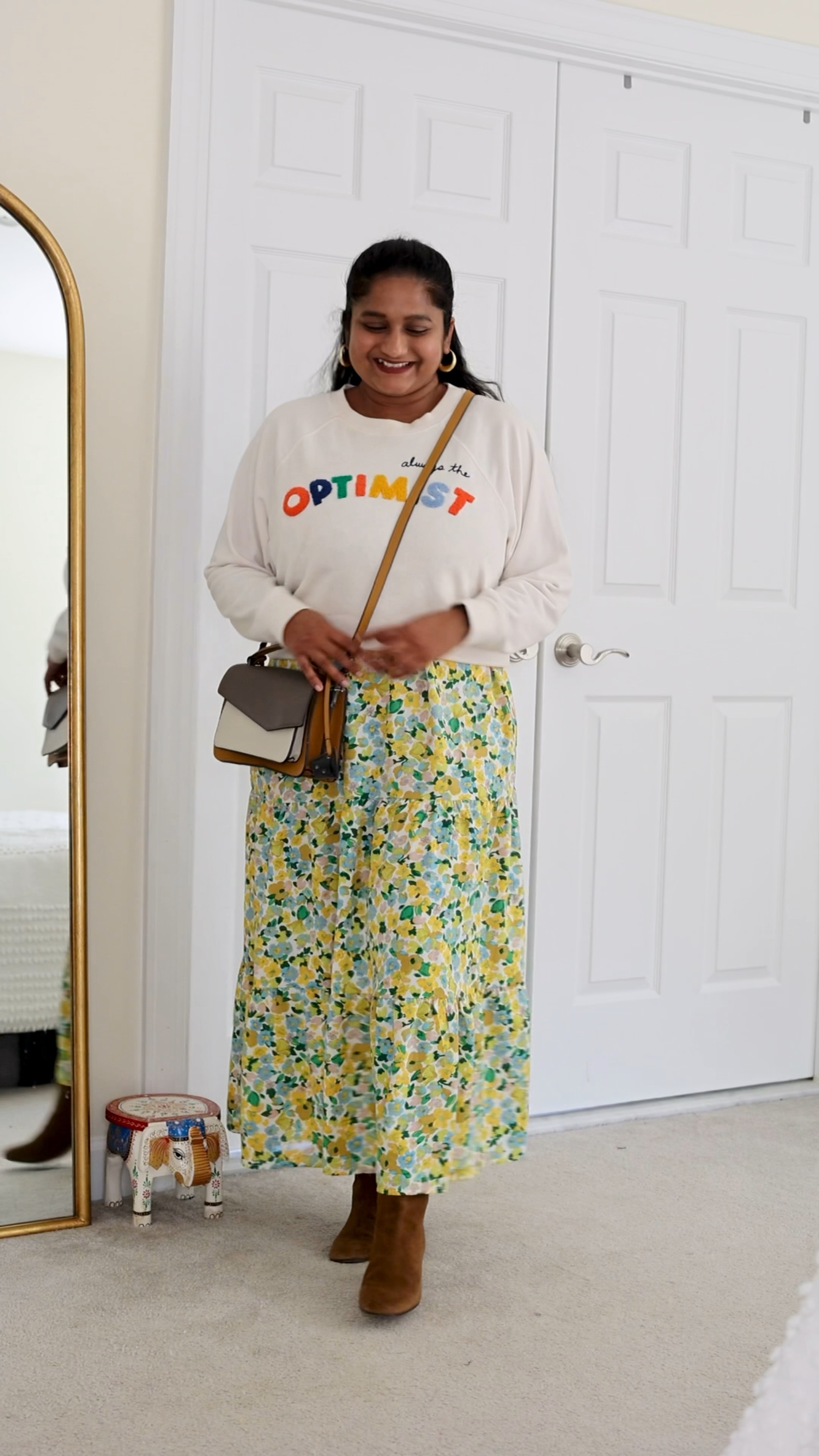 Sweatshirt over dress fall outfit 
@amazonfashion dress 
@lousndgrey sweatshirt 
@botkier bag 

#LTKSeasonal #LTKunder50 #LTKBacktoSchool