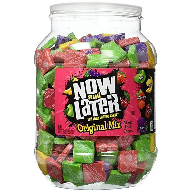 Now & Later Original Assorted Taffy Chews Bag, 60 Oz | Walmart (US)