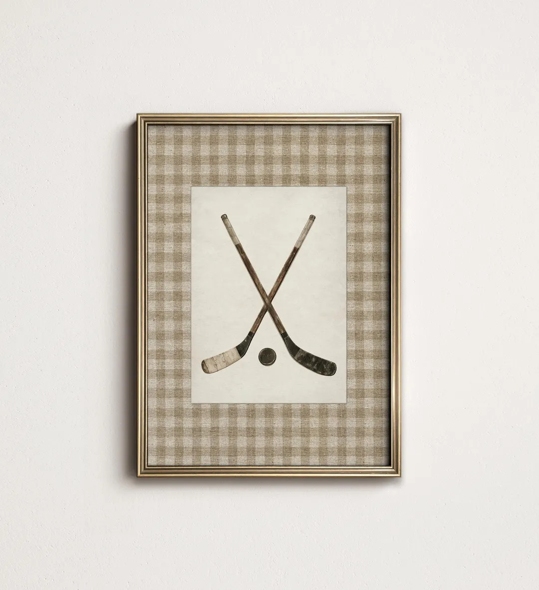 Vintage Hockey Art Print: Neutral Nursery, Kids Sports Room PRINTABLE Decor (Digital Download) SP... | Etsy (CAD)