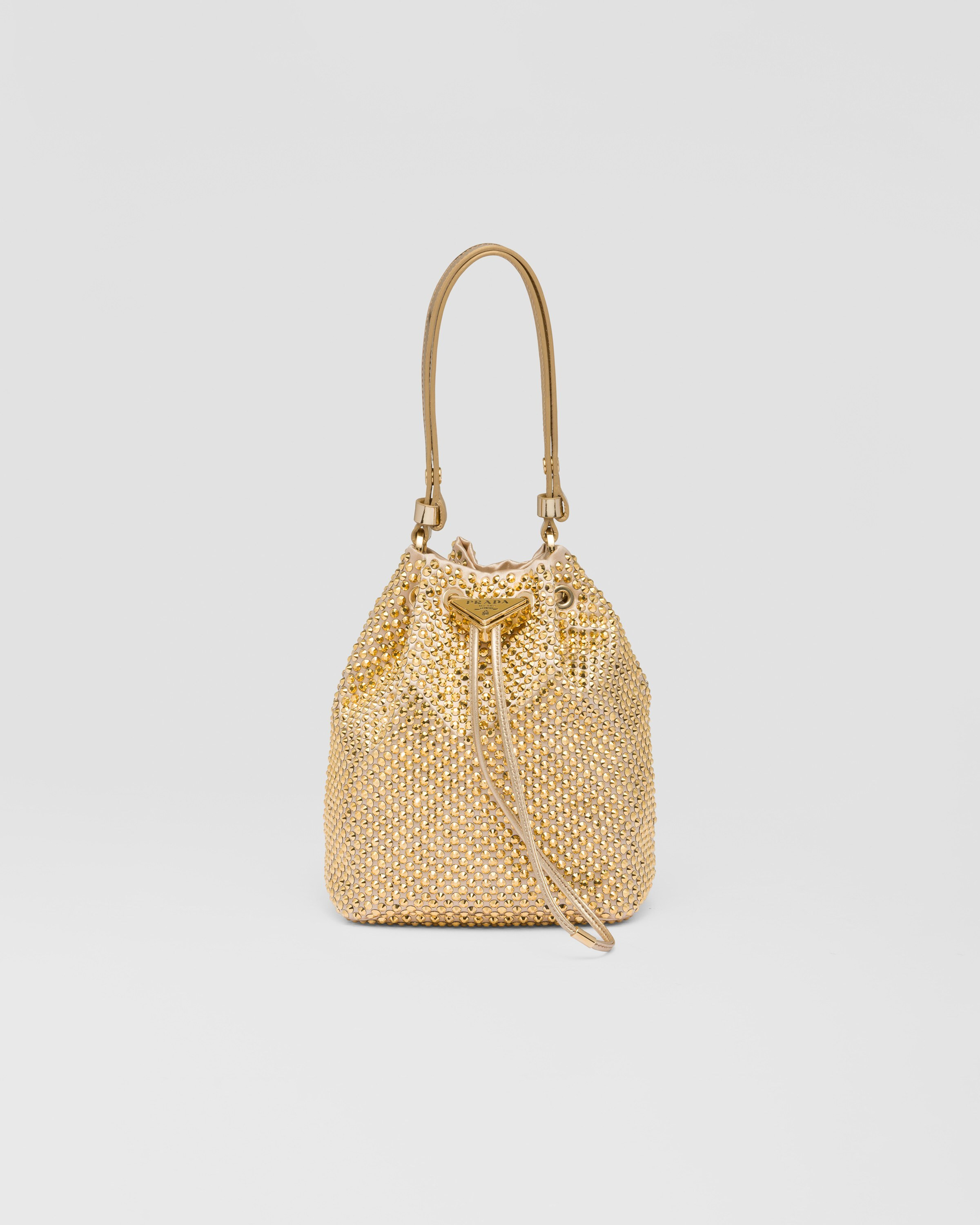Satin mini-bag with crystals | Prada Spa US