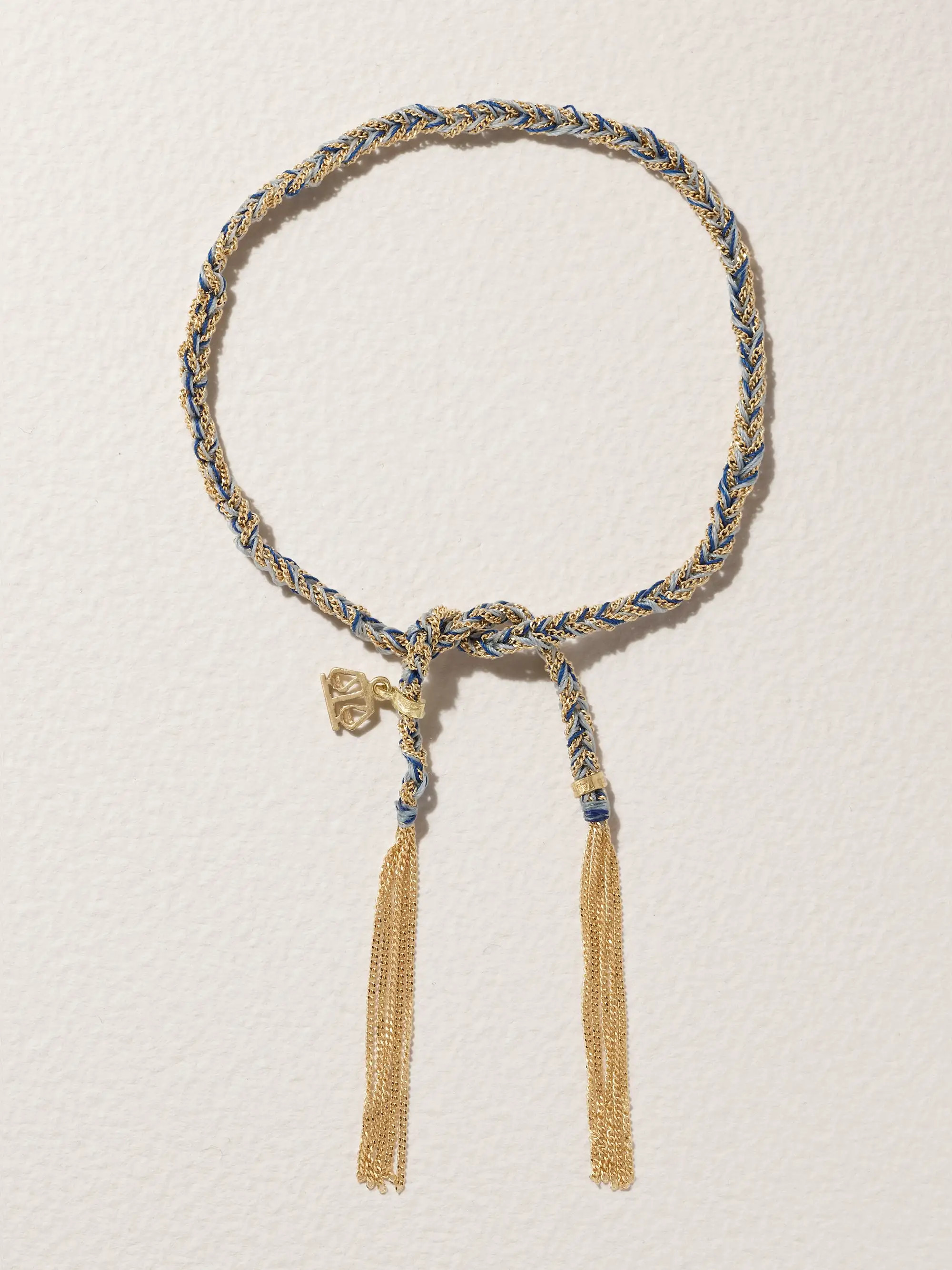 Balance Lucky 18-karat gold and silk bracelet | NET-A-PORTER (US)