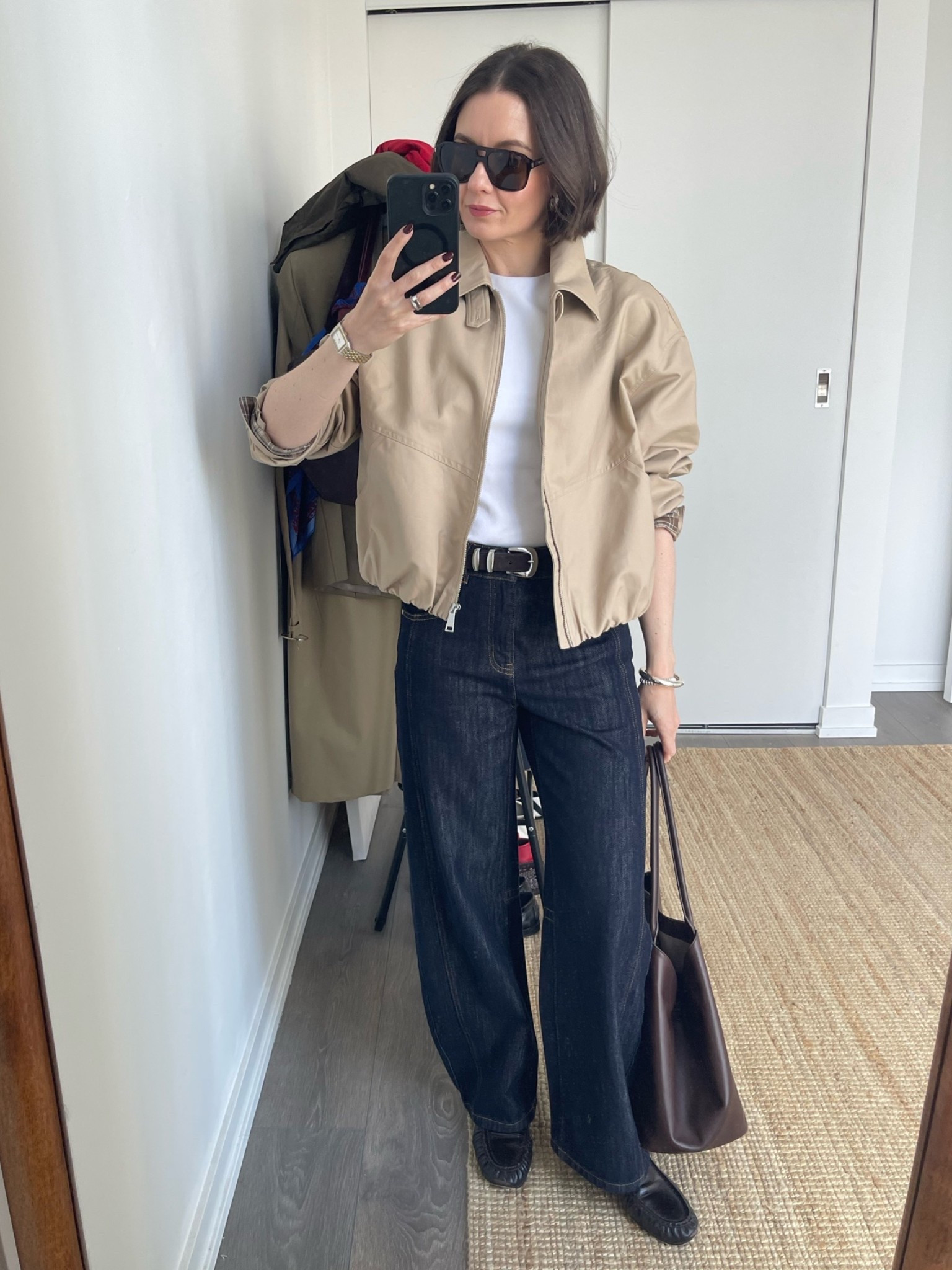 Bomber jacket S - use code sansha10
Jeans XS - use code mysansha
Loafers - tts
Bag - use code sansha20

#LTKfall #LTKcanada #LTKjeans