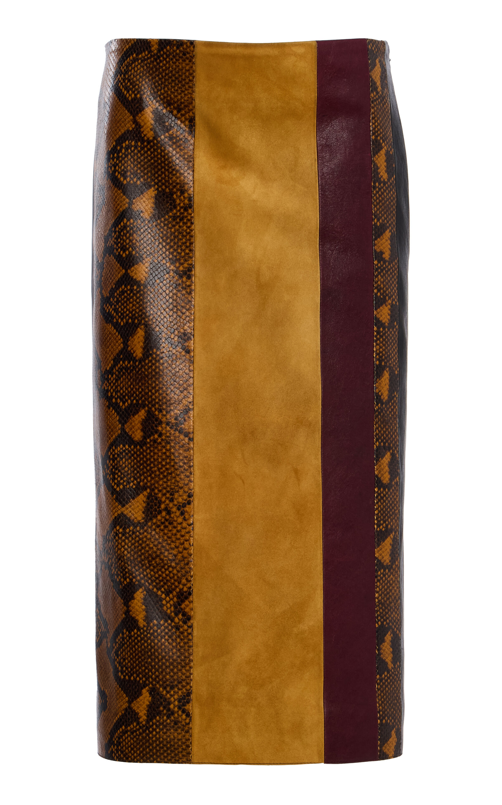 Sirine Pieced Leather Midi Skirt | Moda Operandi (Global)
